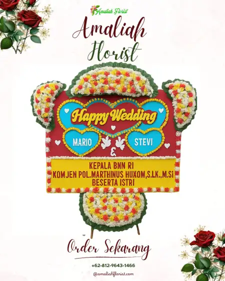 Papan Bunga Pernikahan Sribhawono